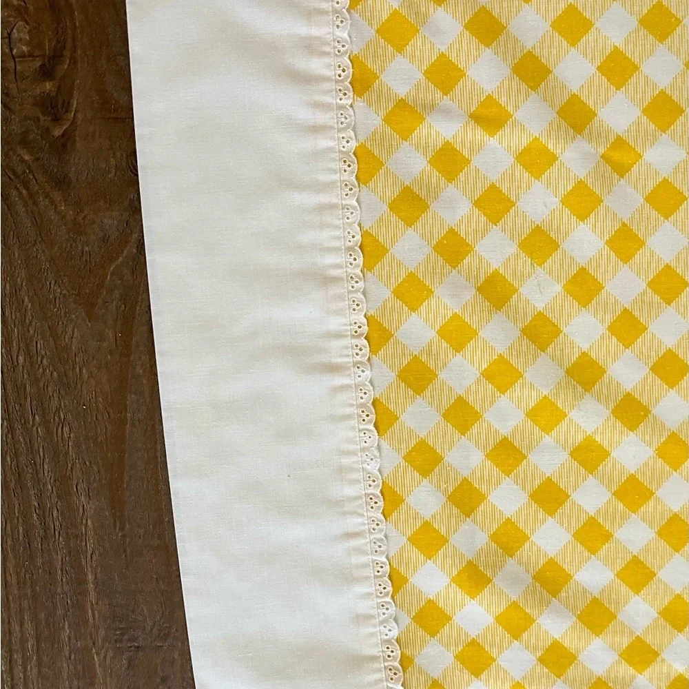 Yellow Checkered Pillowcases 19/28 inches